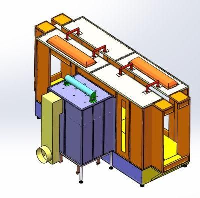 Manual Powder Coat Booth for Spraying Doors