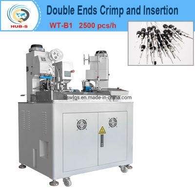 Fully Automatic Cable Two Sided Crimp and Seals Insertion Machine Wire Strip Crimp and Water Bolt Insertion