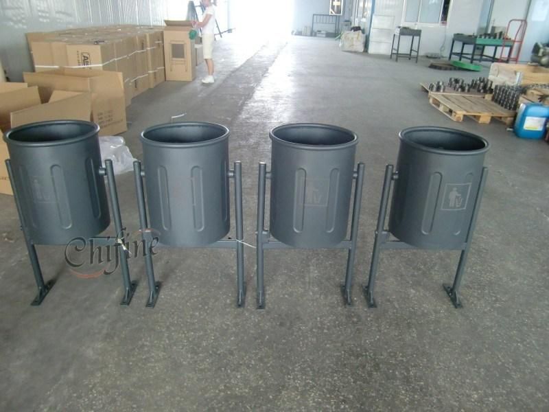 Steel Garbage Bin with Powder Coating for Urban