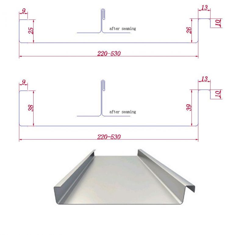 Minitype Standing Seam Roofing Forming Machine with Adjustment Metallic Processing