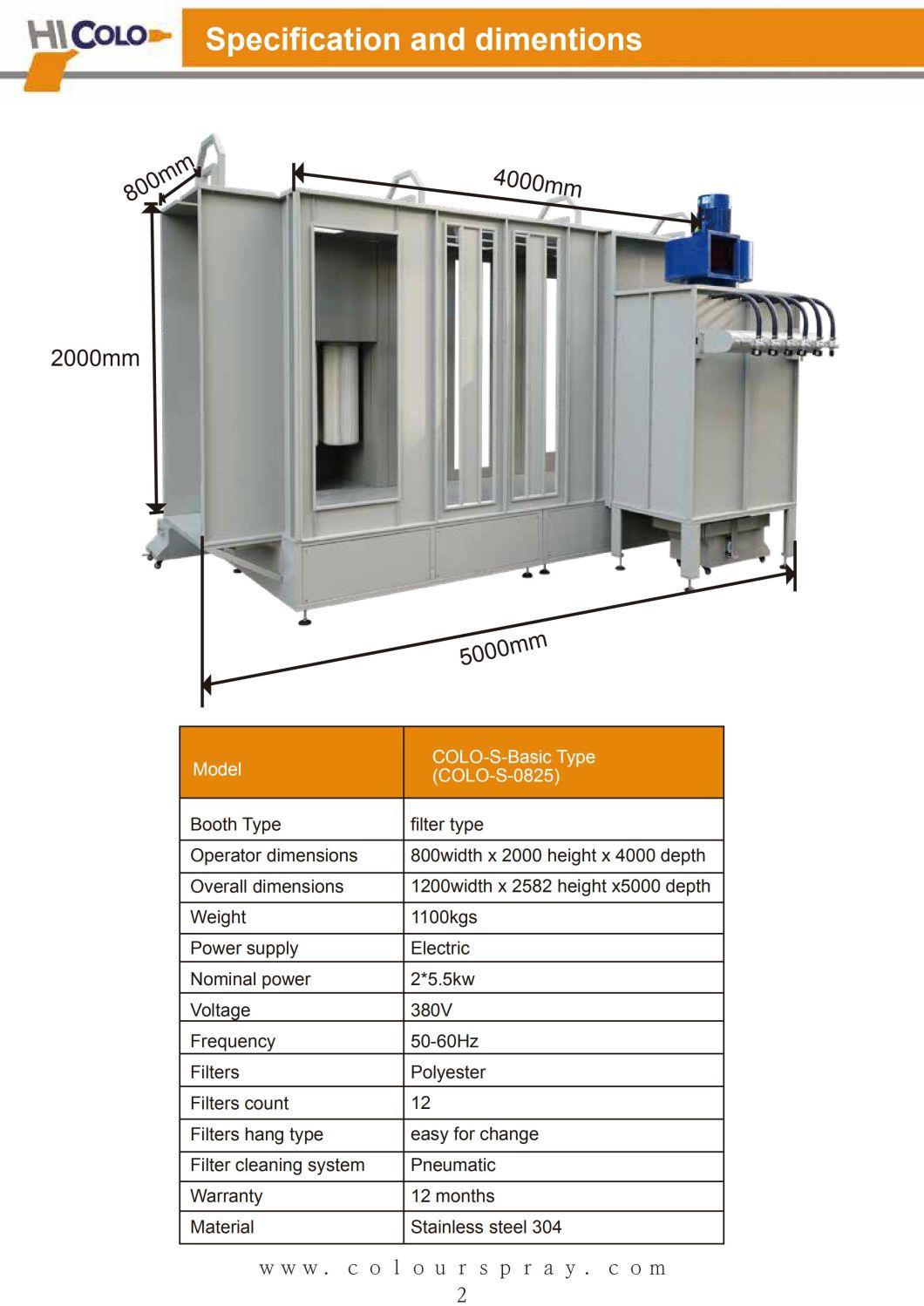 Colo-0825 Powder Coating Recycle System for Powder Coating Booth