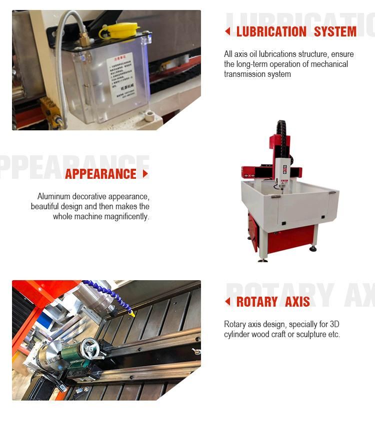 Cheap Ca-4040 Ca-6060 3 Aixs 3D Wood Router for Aluminum Acrylic Metal MDF