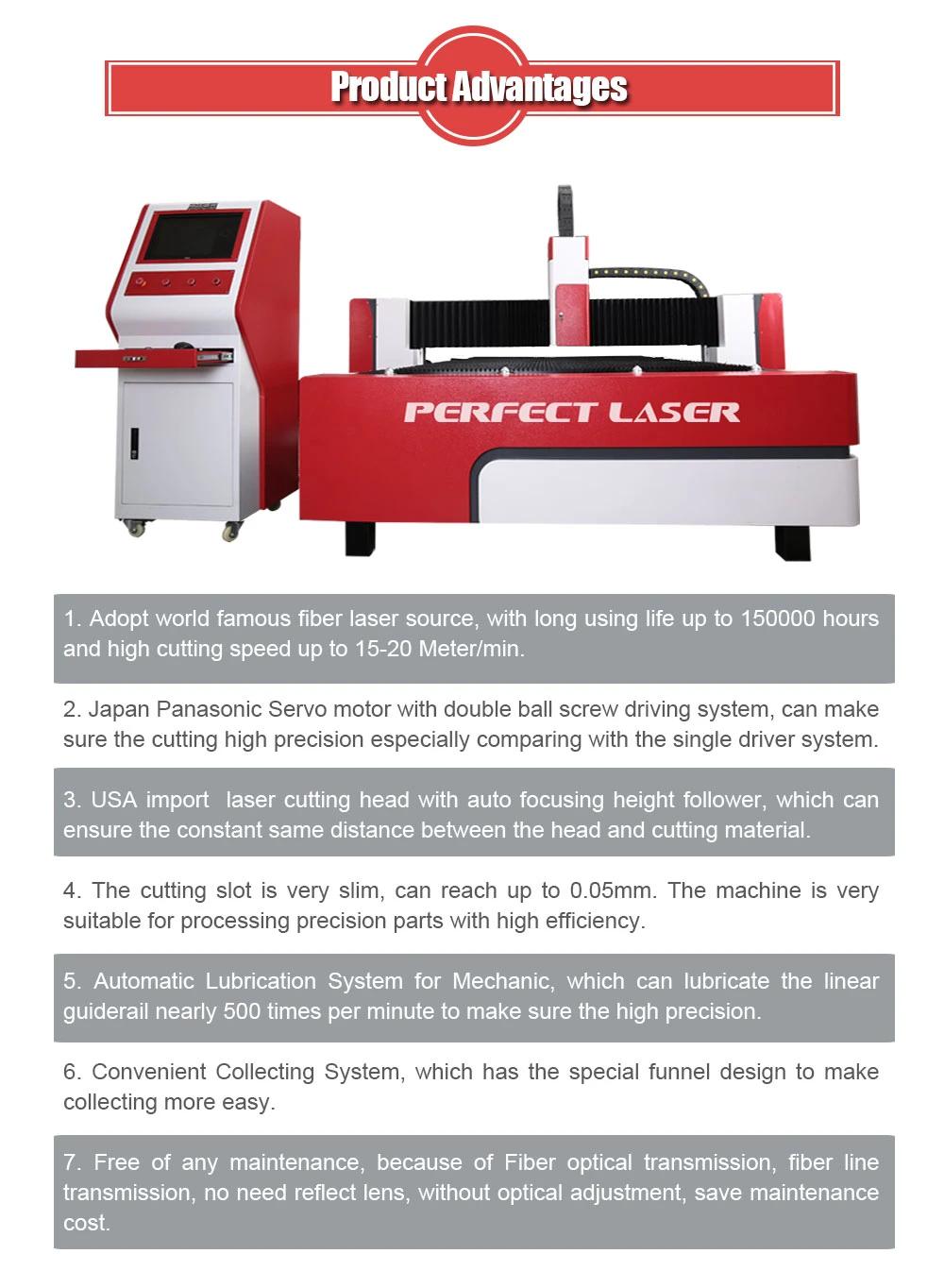 Manufacturer 1000W 1500W 2500W Fibe Laser Cutting Machine