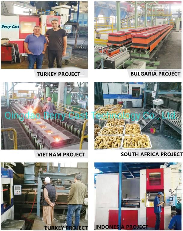 Foundry Sand Casting Flaskless Molding Machine with Table Size 1000*1000