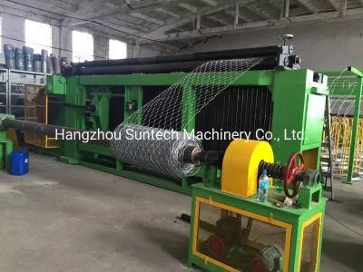 Automatic Three Twist Gabion Mesh Wire Netting Machine Width 4.3m for Mesh Size 100X120mm