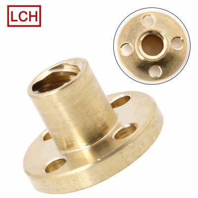 Precision Part Stainless Steel 303 Aluminum Metal Brass CNC Round Clamping Tapped Part