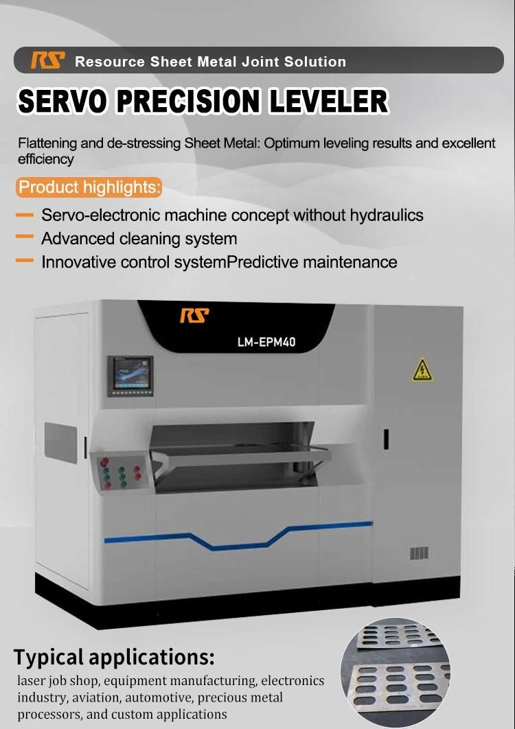 Zero Leaks Light Laser and Stamped Parts Servo Leveling Machine