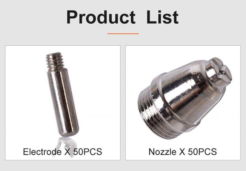 Startnow 50sets/Lot AG60 Plasma Consumables Hafnium Wire Plasma Tip Nozzle Electrodes Kits for Welding Cutting Torch Accessories