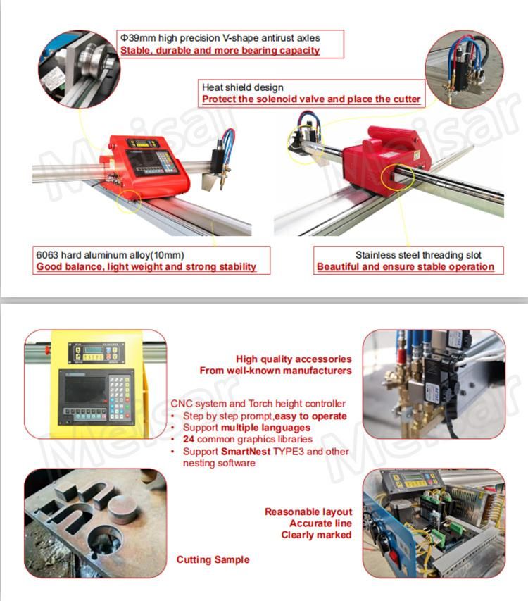 CNC Portable Plasma Cutting Machine 1500*3000mm with Plasma and Flame Cutting Mode