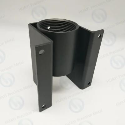 Black Powder Coated Sheet Metal Fabrication CNC Machining Welding Aluminum Parts