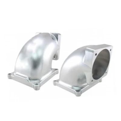 Precision 5 6 Axis Multiple Axis CNC Machined Aluminum 6061 Elbow Pipe Billet Car Elbow Manifold
