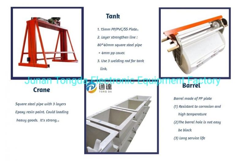 Tongda11 Zinc Plating Tank for Electroplating Equipment Barrel / Hang Electroplating Machine