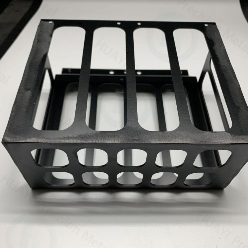 OEM Black Anodized Aluminum Sheet Metal Stamping Welding Supplier Sheet Metal Stamping Mechanical Parts