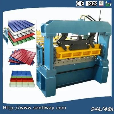 Low Price China Factory Hot Sale Roofing Tile Cold Roll Forming Machine Cutting Plate Type