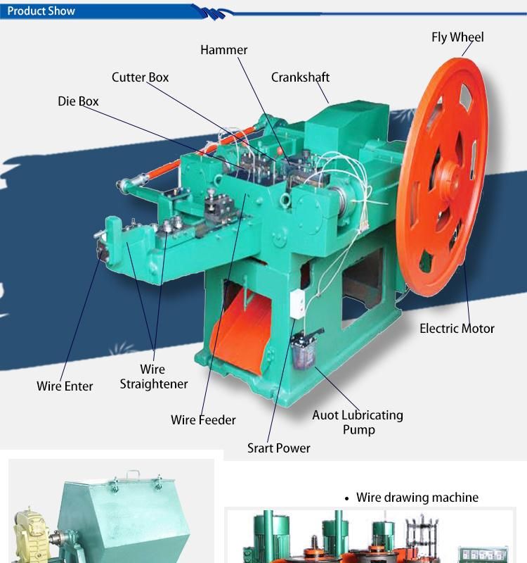 High Speed Automatic Wire Steel Iron Nail Making Machine