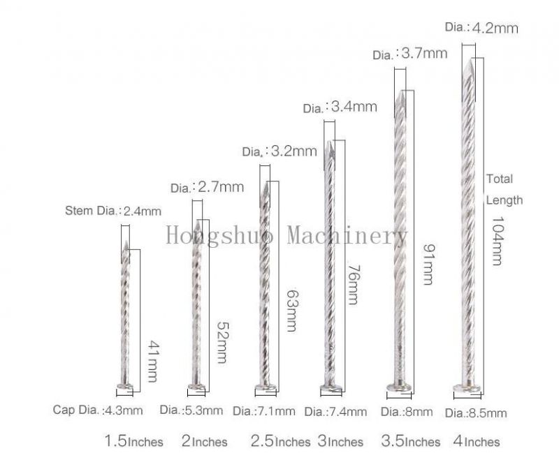 Ordinary Grooved Nails Making Machine to Make Nails with Threads