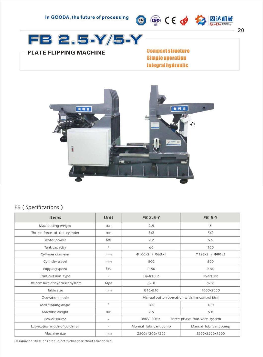 Fb-5-Y- Turnover Machine for Steel Sheet Plate Block Mould