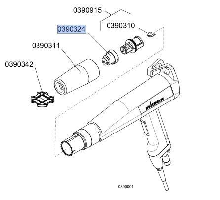 Corona Manual Spray Gun Pem-C4-Hicoat Spare Parts 0390324