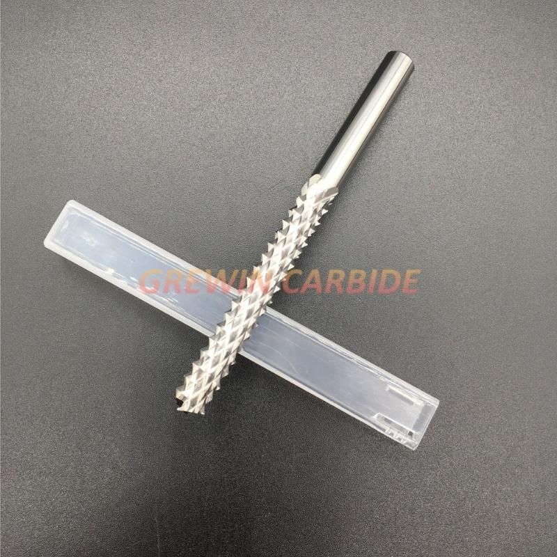 Grewin-3.175mm 4mm 6mm Tungsten Corn Cutter Cutting PCB End Mill 2 Flutes Carbide Router Bit