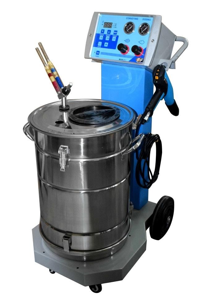 Manual Powder Reclaim Booth with Powder Coating Gun
