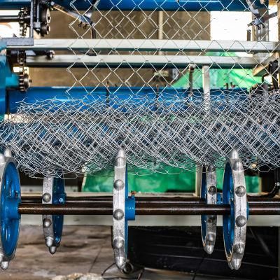 PLC Control Full Automatic Chain Link Fence Machine (double wire)