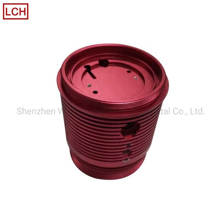 CNC Turning Machining Anodized Red Parts