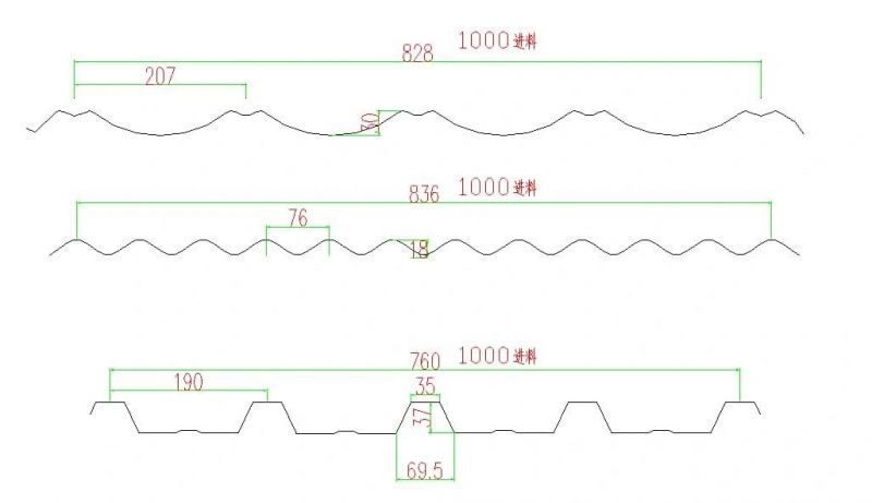 850 836 Corrugated Roofing Sheet Roll Forming Machine