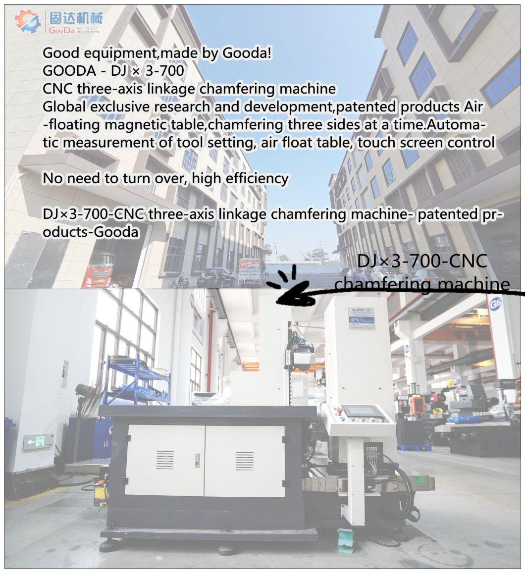 Gooda Automatically Measure&Touch Screen Control&Pneumatic and Electromagnetic Worktable CNC Trinity Ganged Chamfering Machine (DJX3-1200-700S)