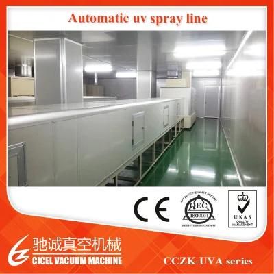 Automatic Plastic UV Varnish Spray Painting Line Vacuum Coating Machine Manufacture