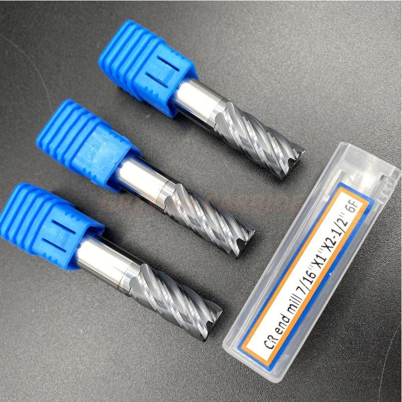 Gw Carbide - Customized Inch Size 7/16 Solid Carbide End Mill with 6 Flutes for Cutting Steel