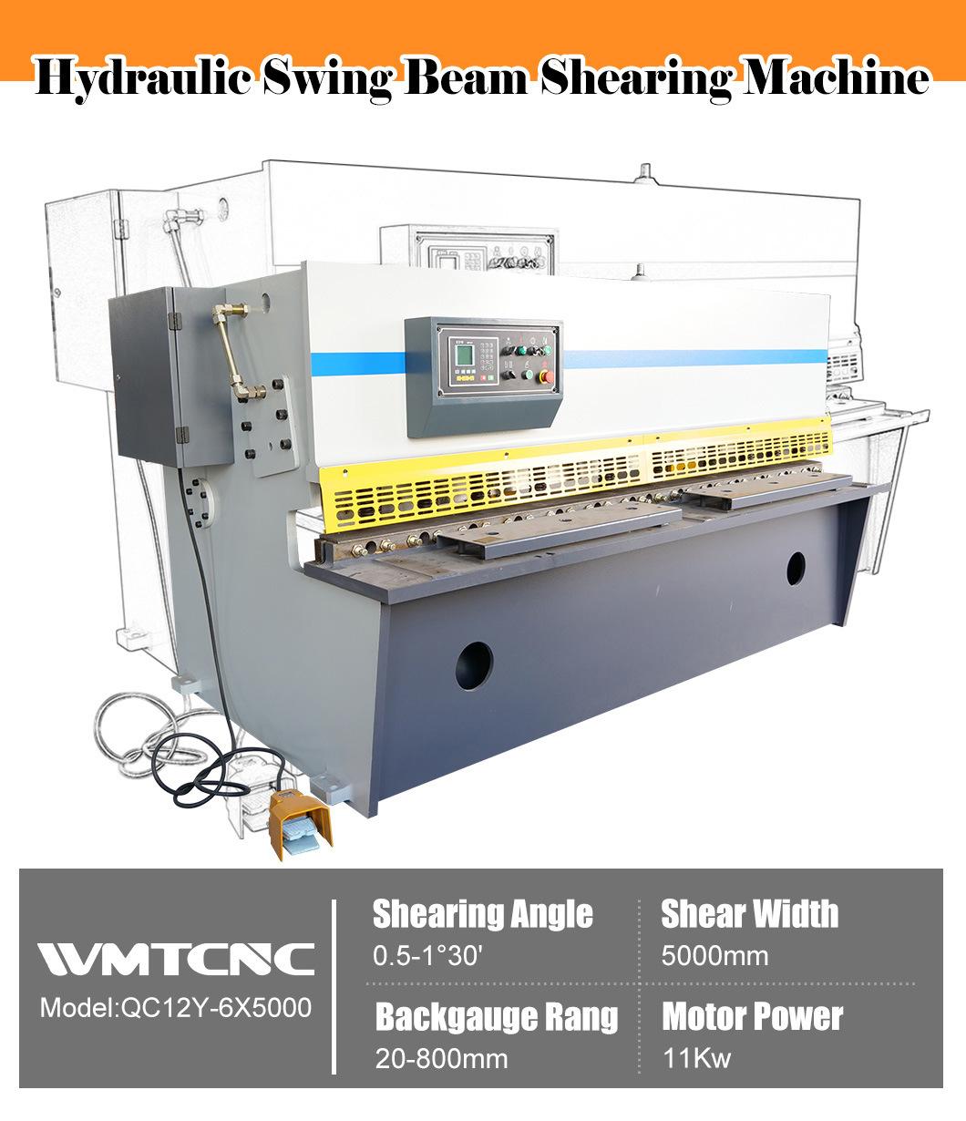 Model QC12Y-6x5000 CNC shearing machine for metal working