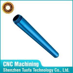 Custom CNC Precision Machining Threaded Blue Anodized Aluminum Rod