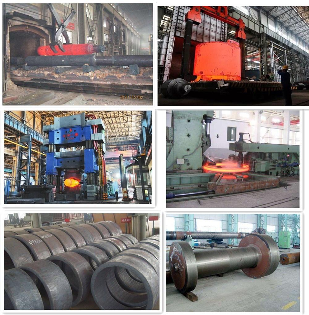 China Steel Forging Parts Manufacturer Tailer Train Wheels and Axles