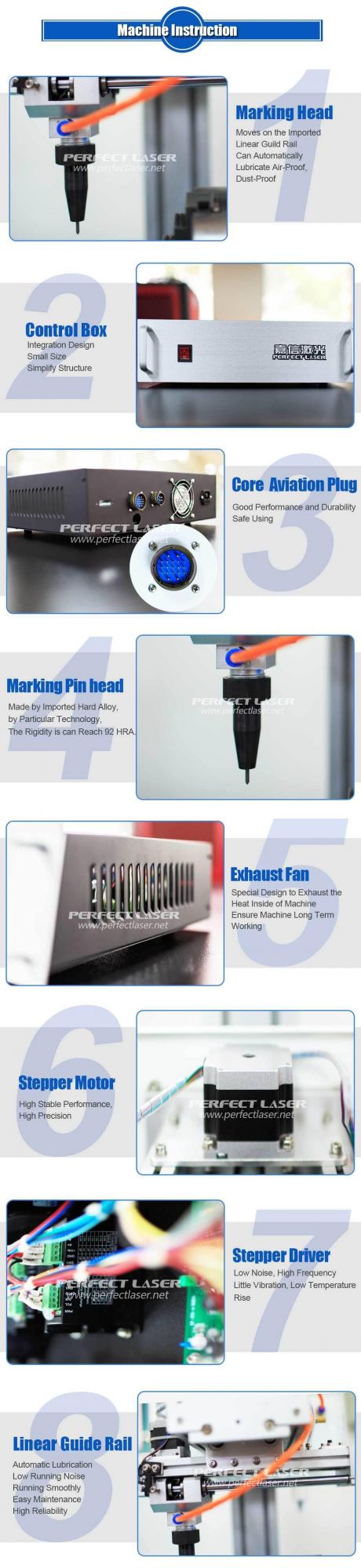 Peqd-100 Flat Metal Nameplate DOT Pin Marking Machines